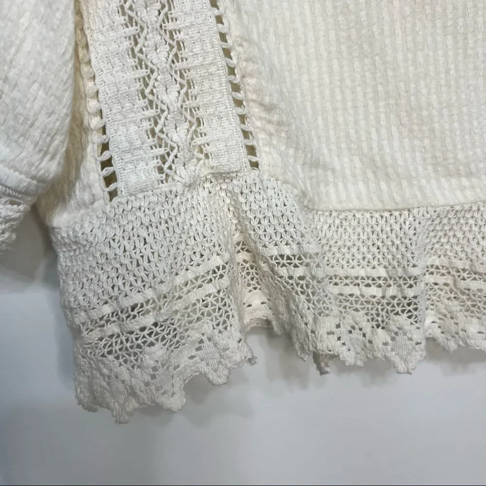 Zara Crotchet Lace Crop Blouse
